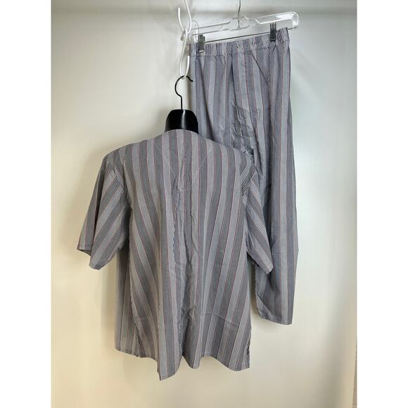 Vintage Robert Alan Stripe Pajama Set Blue Lightweight Dadcore - Picture 6 of 6